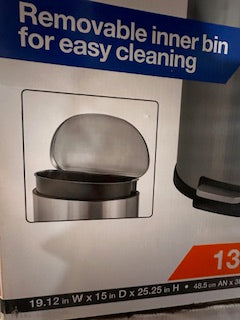 13 gal. Stainless Steel Step-On Trash Can